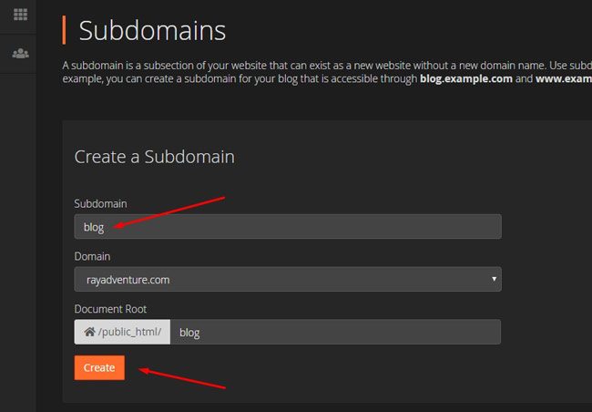 Cara menambahkan sub domain