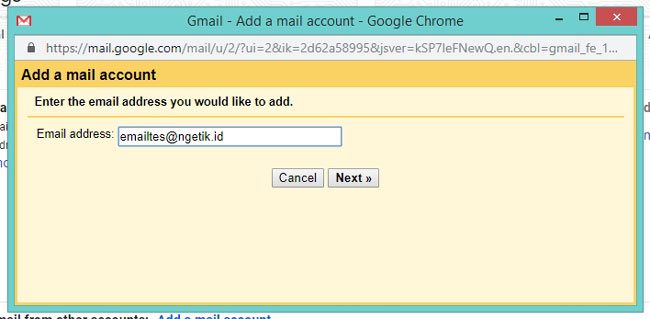 ALamat email domain yang baru dibuat