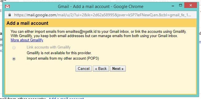 Memindahkan inbox Roundcube ke Gmail
